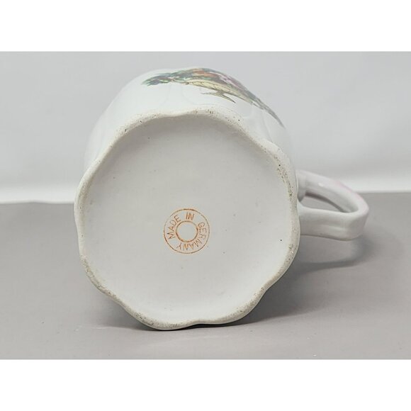 Vintage Small Made In Germany Porcelain Hand Painted Floral Creamer - Picture 6 of 10